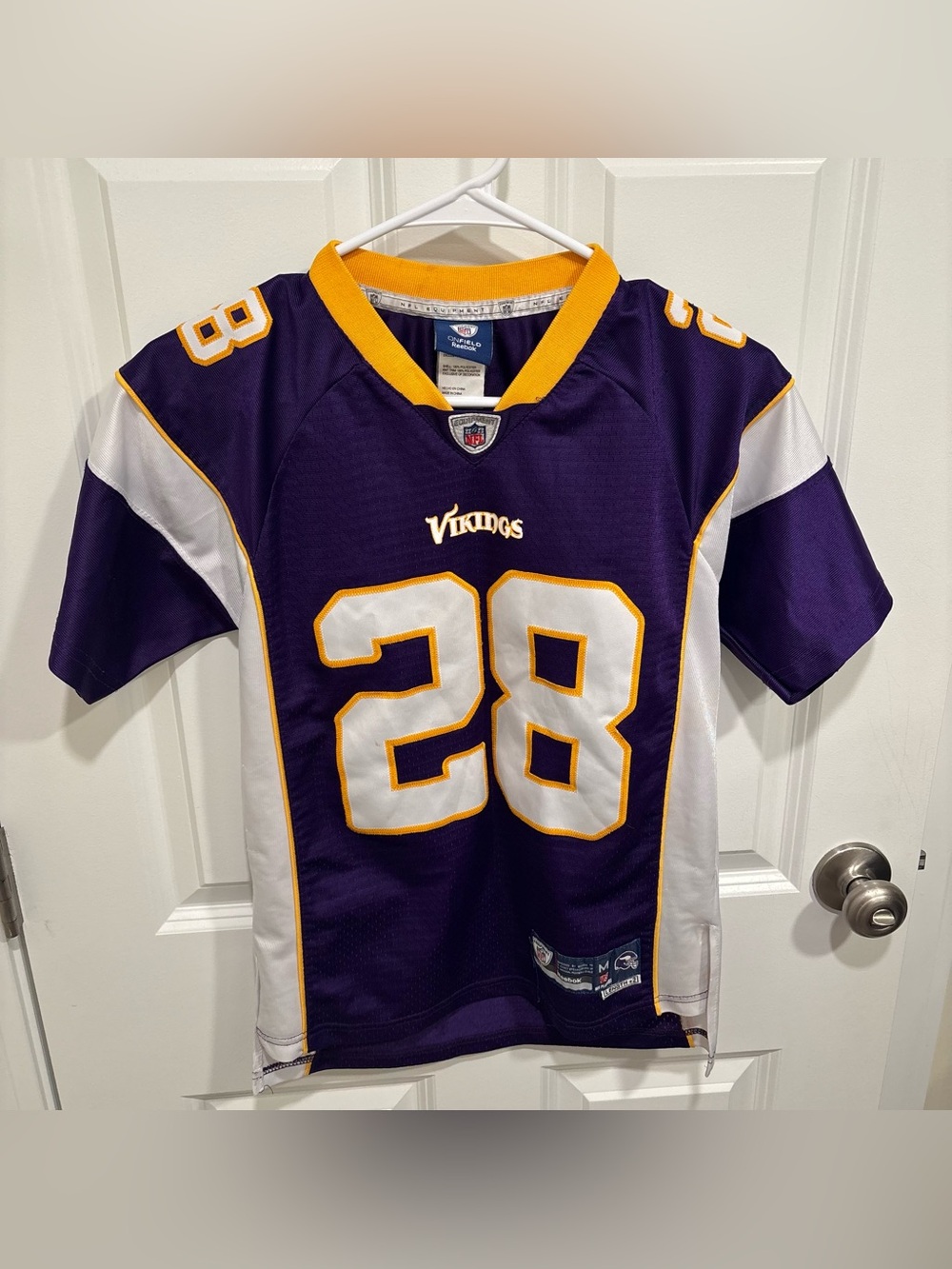 Boys Reebok Minnesota Vikings Adrian Peterson #28 Purple Football Jersey